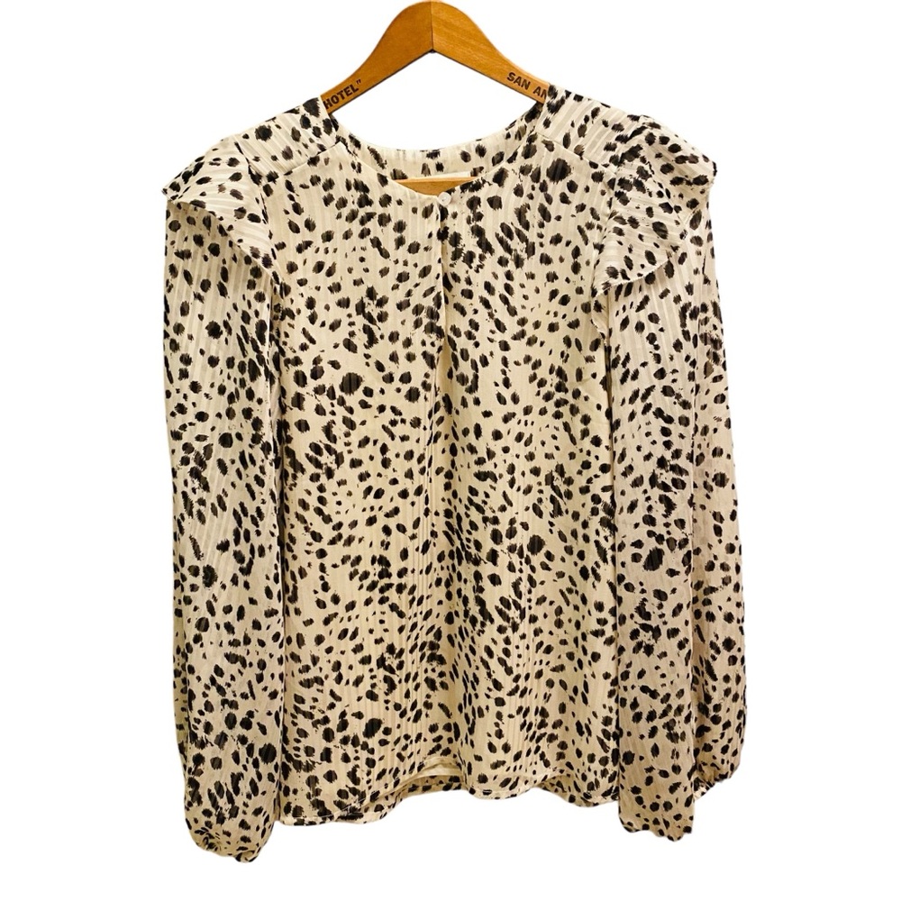 ⭐️ Jade Melody Tam Ruffle Animal Print Top